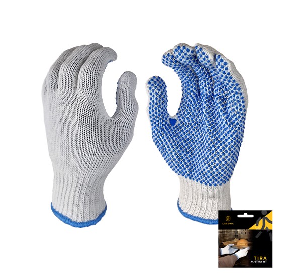 Rukavica TIRA bijela s granulama vel.10
