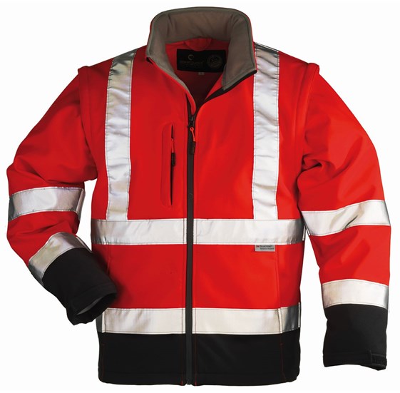 Signalizirajuća Hi-viz softshell  jakna STATION crvena
